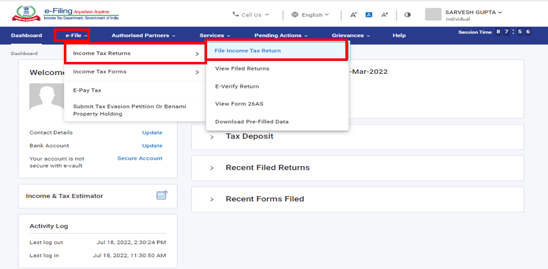 How to e-Verify Income Tax Return