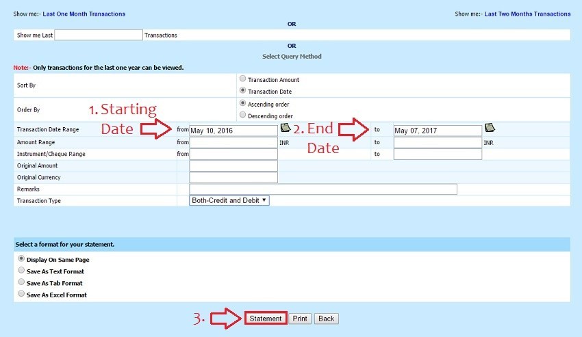 Download bank statement pdf