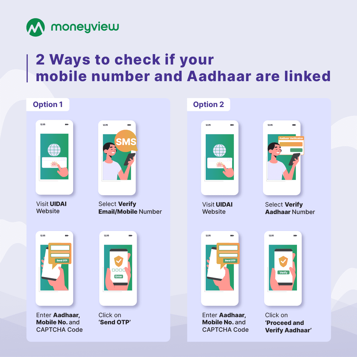 how to link mobile number with aadhar card