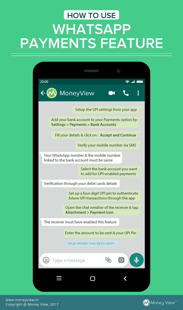 how to use whatsapp payments feature